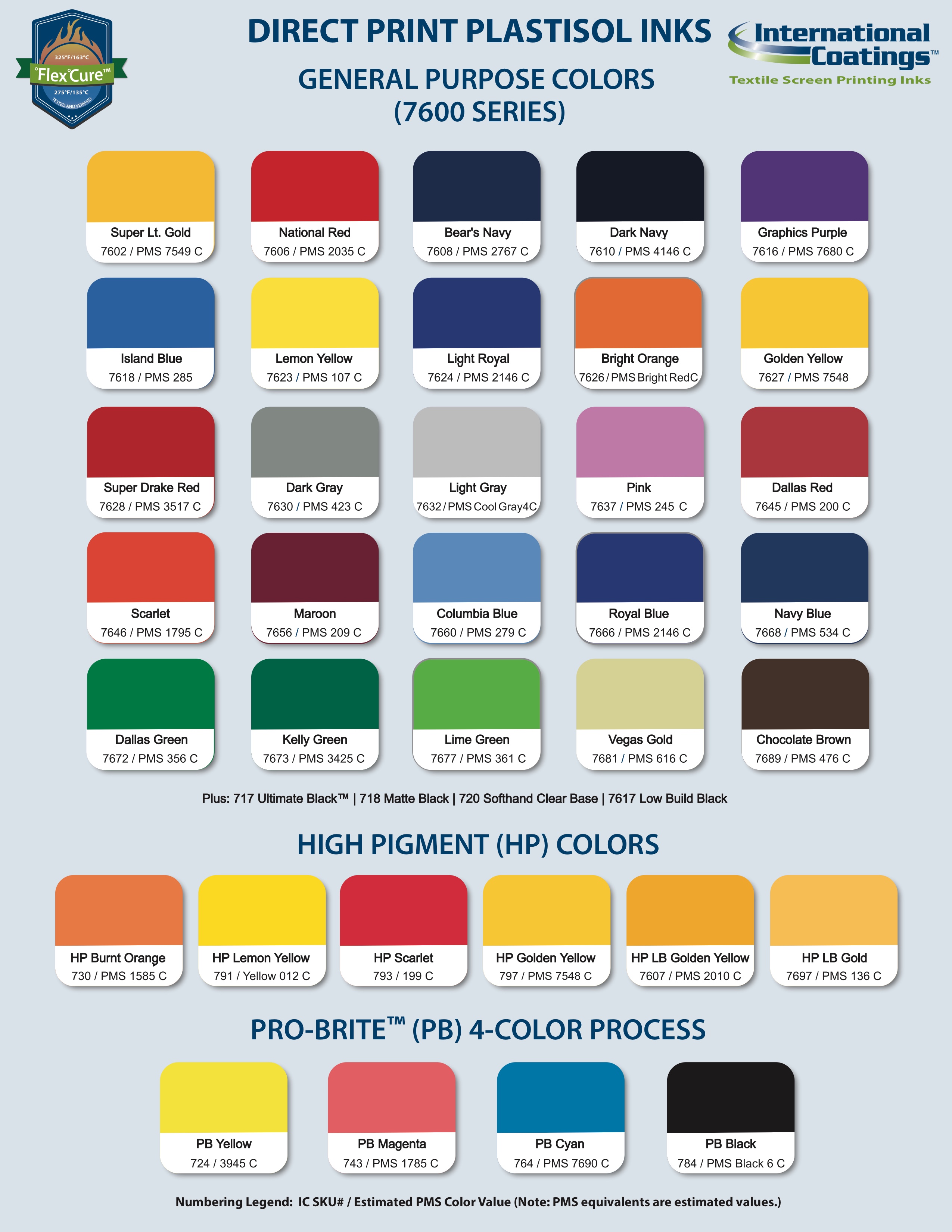 Navy Blue Color Chart